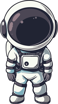 astronaut illustration isolated on transparent background. png