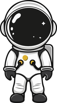 astronaut illustration isolated on transparent background. png