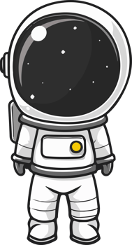 astronaut illustration isolated on transparent background. png