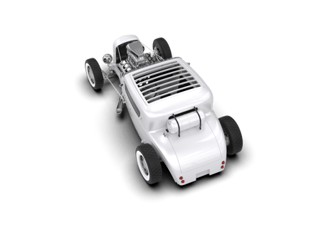Muscle car isolated on background. 3d rendering - illustration png