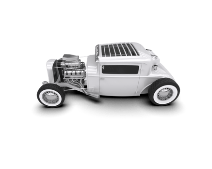 Muscle car isolated on background. 3d rendering - illustration png