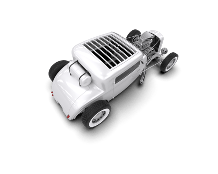 Muscle car isolated on background. 3d rendering - illustration png