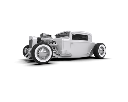 Muscle car isolated on background. 3d rendering - illustration png