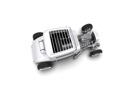 Muscle car isolated on background. 3d rendering - illustration png