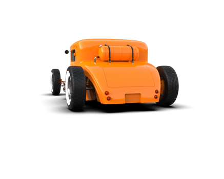 Muscle car isolated on background. 3d rendering - illustration png