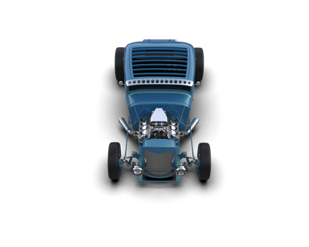 Muscle car isolated on background. 3d rendering - illustration png