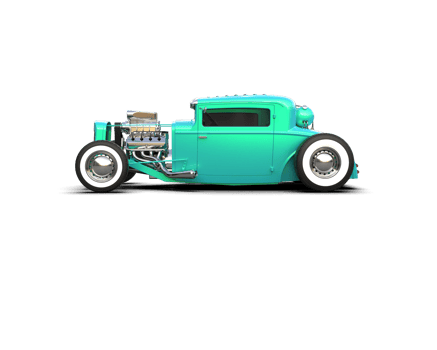 Muscle car isolated on background. 3d rendering - illustration png