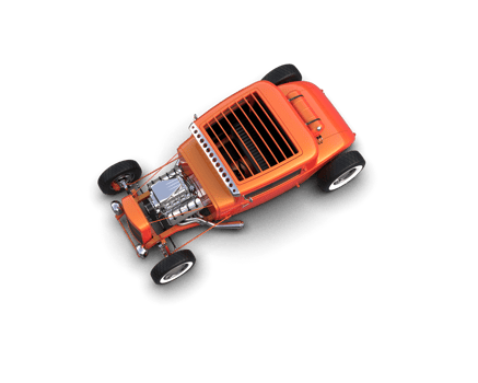 Muscle car isolated on background. 3d rendering - illustration png