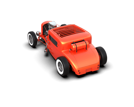Muscle car isolated on background. 3d rendering - illustration png