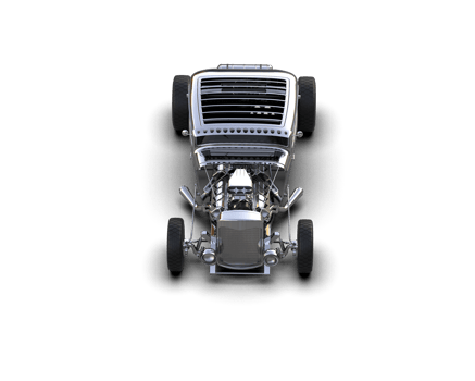 Muscle car isolated on background. 3d rendering - illustration png