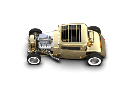 Muscle car isolated on background. 3d rendering - illustration png
