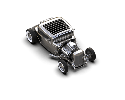 Muscle car isolated on background. 3d rendering - illustration png