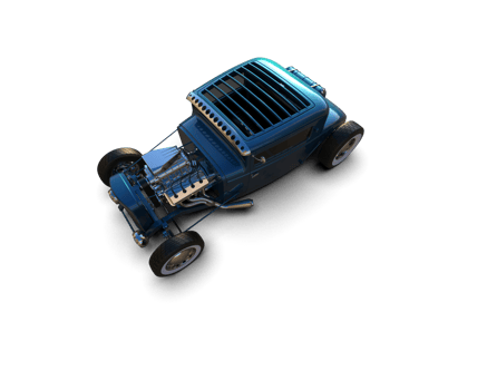 Muscle car isolated on background. 3d rendering - illustration png