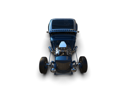 Muscle car isolated on background. 3d rendering - illustration png