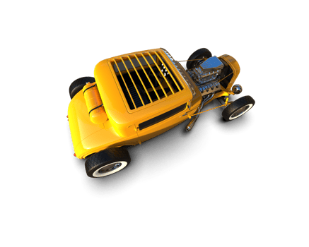 Muscle car isolated on background. 3d rendering - illustration png