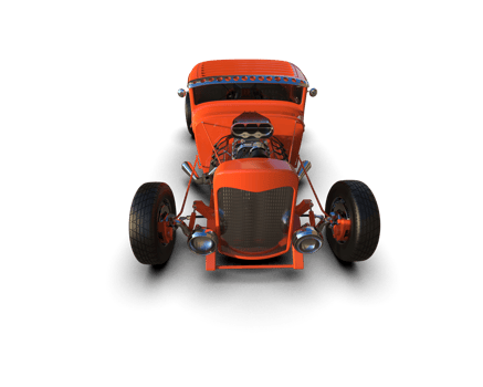 Muscle car isolated on background. 3d rendering - illustration png