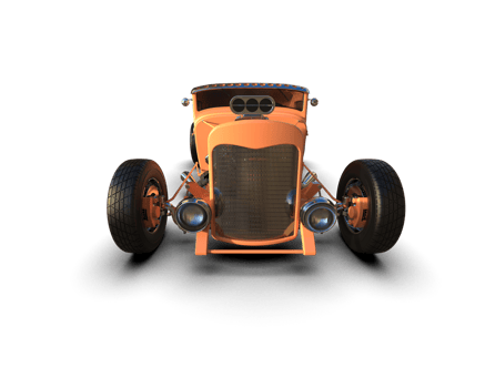 Muscle car isolated on background. 3d rendering - illustration png