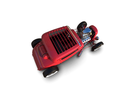 Muscle car isolated on background. 3d rendering - illustration png