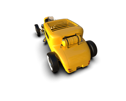 Muscle car isolated on background. 3d rendering - illustration png