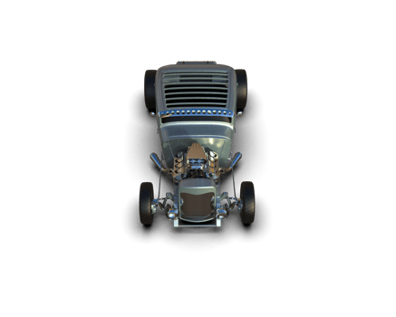 Muscle car isolated on background. 3d rendering - illustration png