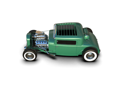 Muscle car isolated on background. 3d rendering - illustration png
