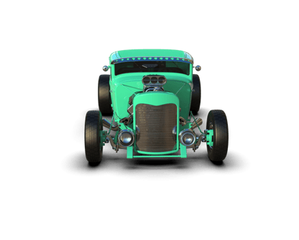 Muscle car isolated on background. 3d rendering - illustration png