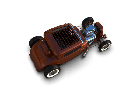Muscle car isolated on background. 3d rendering - illustration png