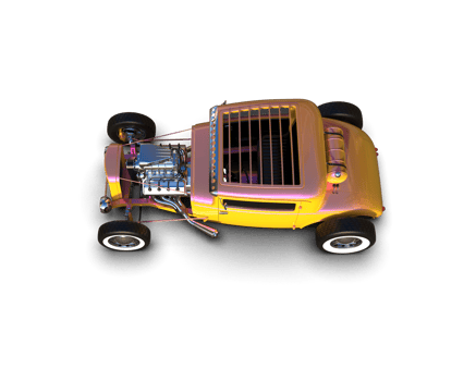 Muscle car isolated on background. 3d rendering - illustration png
