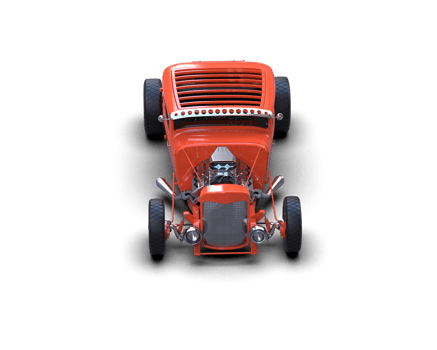 Muscle car isolated on background. 3d rendering - illustration png