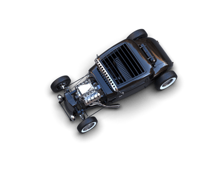 Muscle car isolated on background. 3d rendering - illustration png
