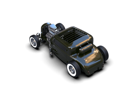 Muscle car isolated on background. 3d rendering - illustration png