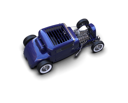 Muscle car isolated on background. 3d rendering - illustration png