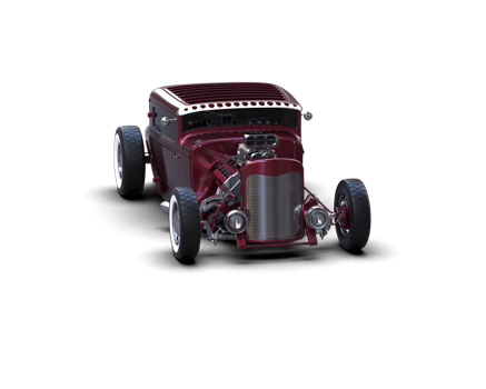 Muscle car isolated on background. 3d rendering - illustration png