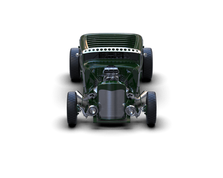 Muscle car isolated on background. 3d rendering - illustration png