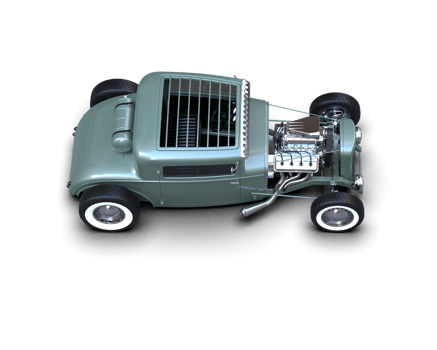 Muscle car isolated on background. 3d rendering - illustration png