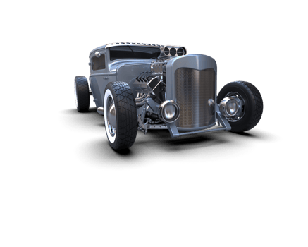 Muscle car isolated on background. 3d rendering - illustration png