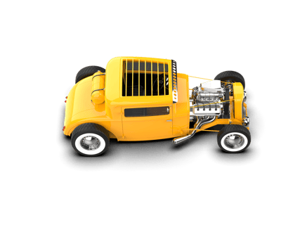 Muscle car isolated on background. 3d rendering - illustration png