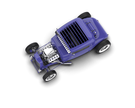 Muscle car isolated on background. 3d rendering - illustration png