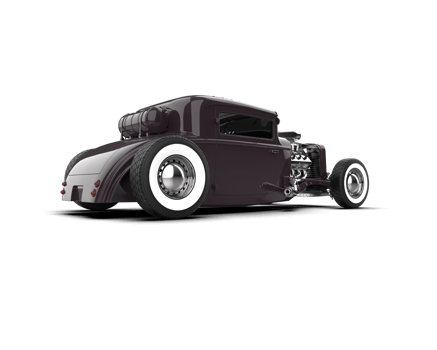 Muscle car isolated on background. 3d rendering - illustration png