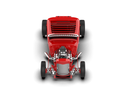 Muscle car isolated on background. 3d rendering - illustration png