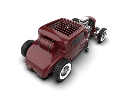 Muscle car isolated on background. 3d rendering - illustration png
