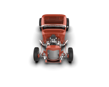 Muscle car isolated on background. 3d rendering - illustration png