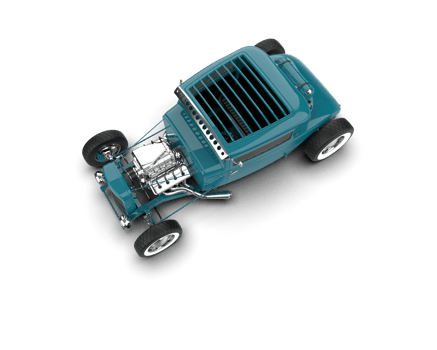 Muscle car isolated on background. 3d rendering - illustration png