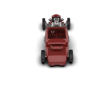 Muscle car isolated on background. 3d rendering - illustration png