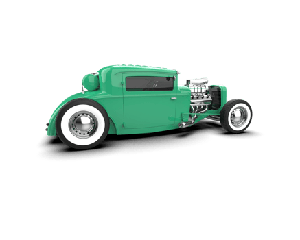 Muscle car isolated on background. 3d rendering - illustration png