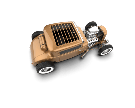 Muscle car isolated on background. 3d rendering - illustration png