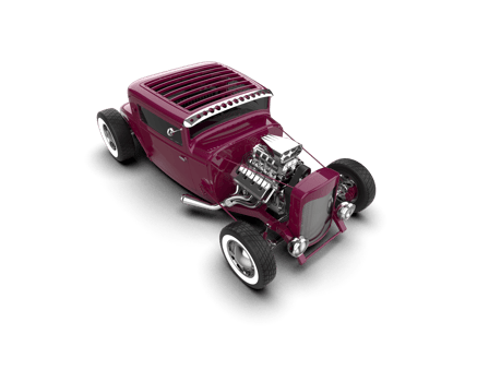 Muscle car isolated on background. 3d rendering - illustration png