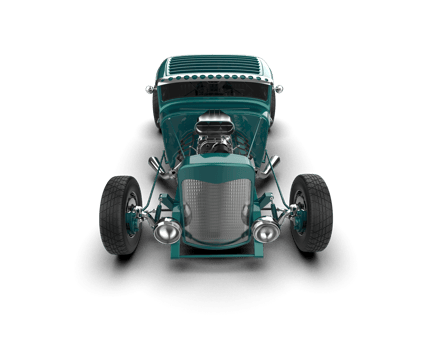 Muscle car isolated on background. 3d rendering - illustration png