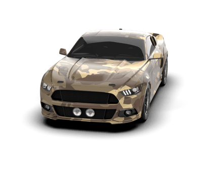 Muscle car isolated on background. 3d rendering - illustration png