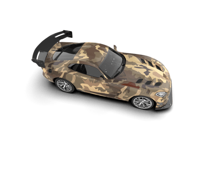 Muscle car isolated on background. 3d rendering - illustration png